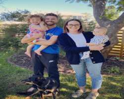 The man has a family of four one partner and blessed with two children's.